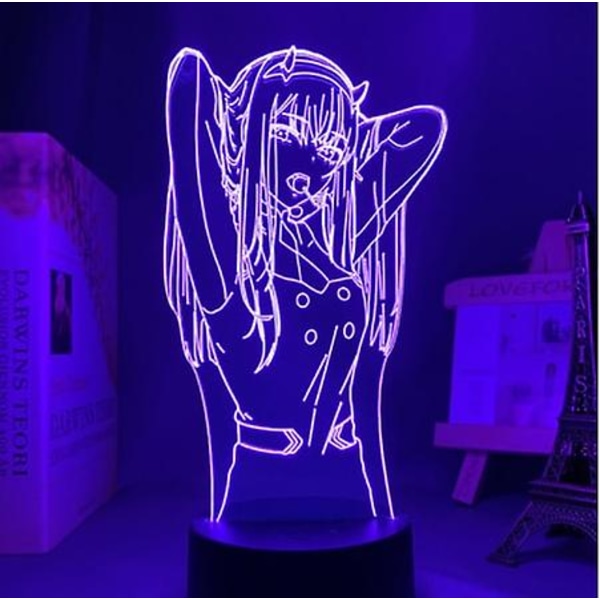 Zero Two Figur 3d Anime Lampa Nattlampa Barn Flickor Sovrum Manga Present Nattljuslampa Darling In The Franxx24