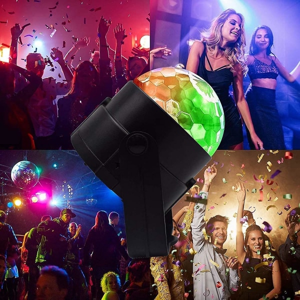 Disco Ball 2 Pack, Party Light Scene Lampe Disco Lighting Projektor Spot Effect Stage Fjernbetjening til fest, aften, bar, fødselsdag, klub