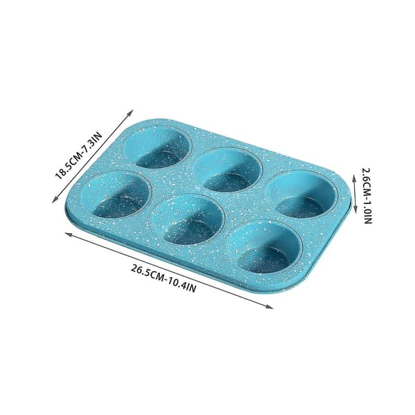 Non-stick muffin- og cupcakeform med 6 kopper