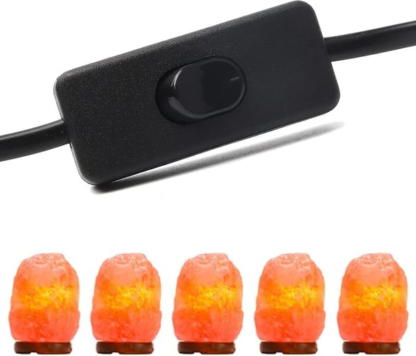 Kabel med afbryder til saltlampe - 1,8 m - Stik til saltlampe