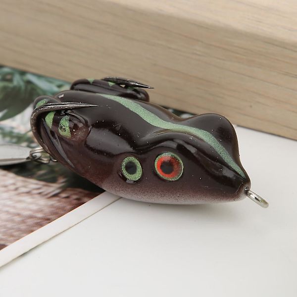 2 stk. 5,5 cm/11 g farverige sequin kunstige frø fiske lokkemad hårde agn med kroge fiskegrej tilbehør4#