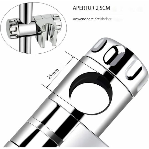 Duschfäste Duschfäste Glidstång 25mm Väggskena Duschstänger för Duschstång 25mm Väggskena ABS Krom Duschstänger