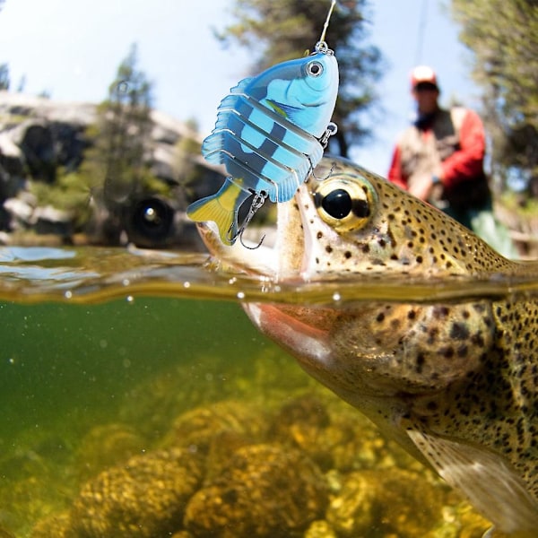 Bionic useita segmenttejä syöttikala viehe tilapia muoto kolmihaarakoukulla kalastustarvikkeet 8.5cm6#