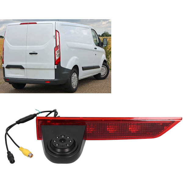 Backkamera för tredje bromsljus, nattseende, IP68, vattentät, lämplig för Ford Transit Custom från 2015