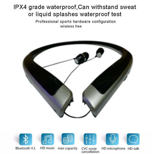 Bluetooth-hörlurar, trådlöst nackband sportheadset