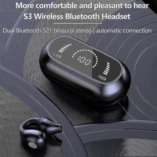 Knogleledningshovedtelefoner Ørekroge Øreclips Hifi trådløse Bluetooth-øretelefoner