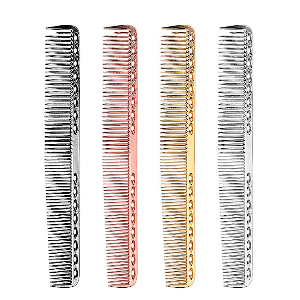 Aluminium Hårkam Metall Klipp Hårpleie & Barber Salon Profesjonelle Kam Anti-statisk Ultra Tynn Rose Gull (1 stk, Rose Gull)
