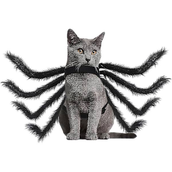Halloween-lemmikkieläinten puku Hämähäkki Cosplay-vaatteet Koira Kissa Hämähäkkiasu juhlapuku pienelle koiralle