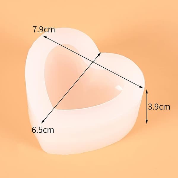 2 stk. 3D kærlighedsform Fleksibel hjerteform Silikoneform Silikoneforme 3D hjerte