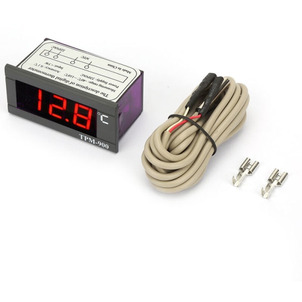 TPM-900 220V digital temperaturkontroll LED-panel med sensor termostatkontroll