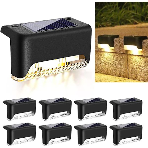 8-pack utomhus solcellslampor vattentäta LED-solcellslampor
