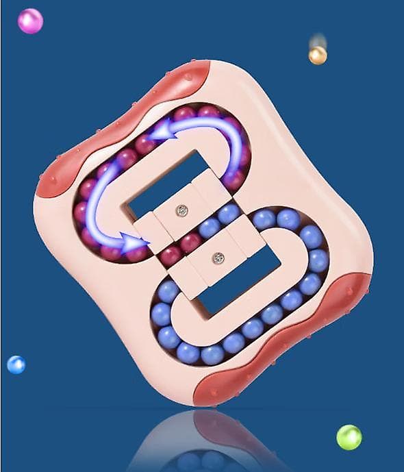 Pink Puzzle Magic Cube Small Beanstalk Rotating Toy Flat Ball Gyro Fingertips Hamburger Magic Cube Magic Bean