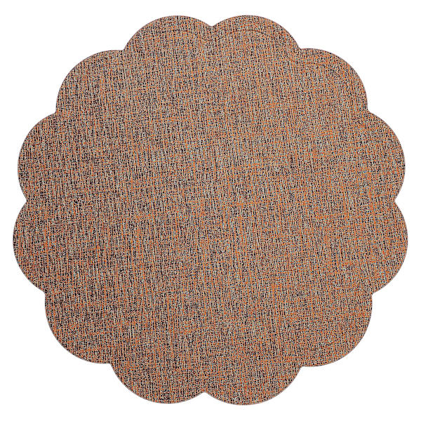 Spisebordsplassmatte Blomsterform Bordmatte Restaurant Hotel Plassmatte Koppmatte（38.00X38.00X0.30CM，Kaffe）