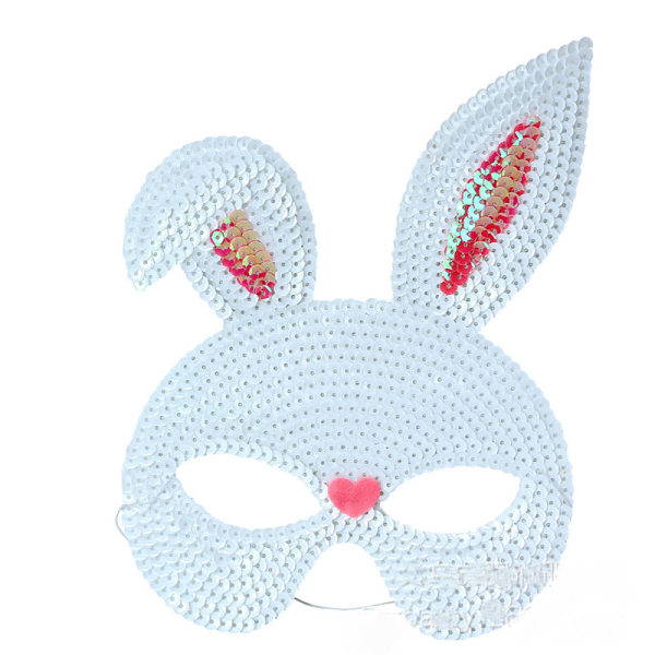 Easter Bunny Hat Mask Handskar Party Vuxen Tre-delad Set