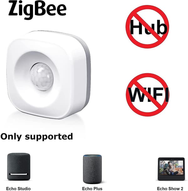 Smart Zigbee bevægelsessensor fungerer med Echo Plus, Echo Studio