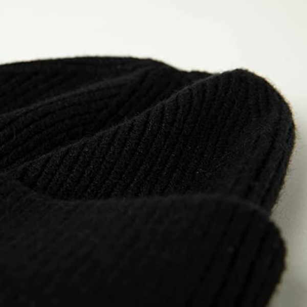 Herre Uld Hue Med Fleece Strikket Vinterhue Fortykke Hue Termisk Vindtæt Unisex Huer Sort（Grå）