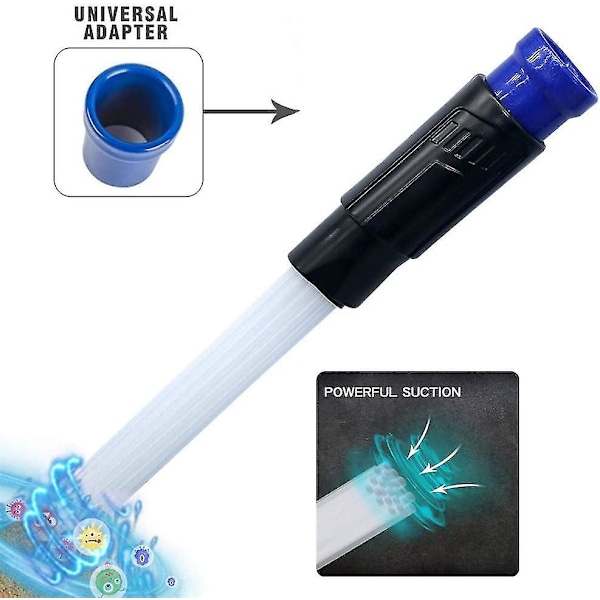 2 st Multifunktionell Dammsugare Sugrör Damm Smuts Borste Remover Bärbar Universal Dammsugare Atta