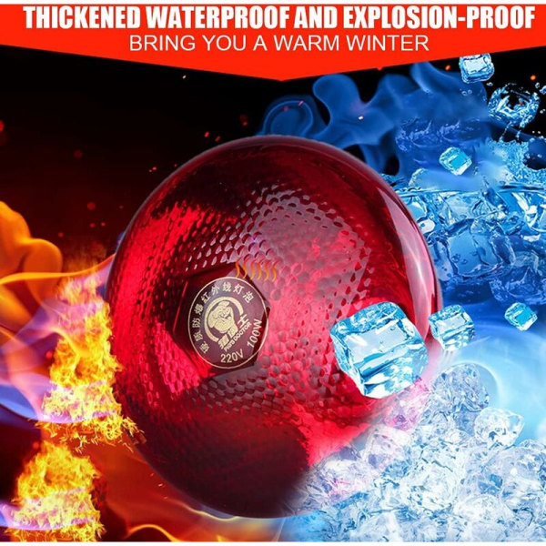 250W explosionssäker infraröd värmelampa - Explosionssäker vattentät tjock glödlampa för smågrisar, kycklingar, ankor, longziming fåglar