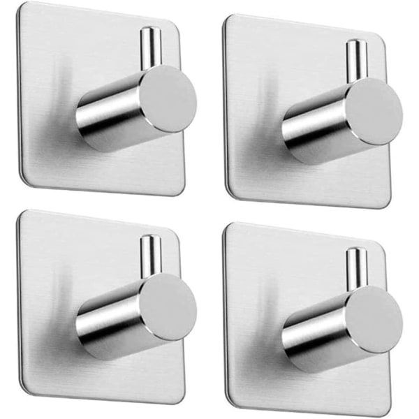 Klädhängare i rostfritt stål, 4-pack