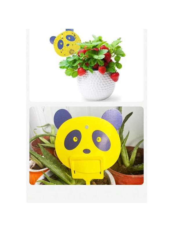 [10-pack] Panda Fruktflugfälla, Gula & Blå Klibbiga Insektsdekaler