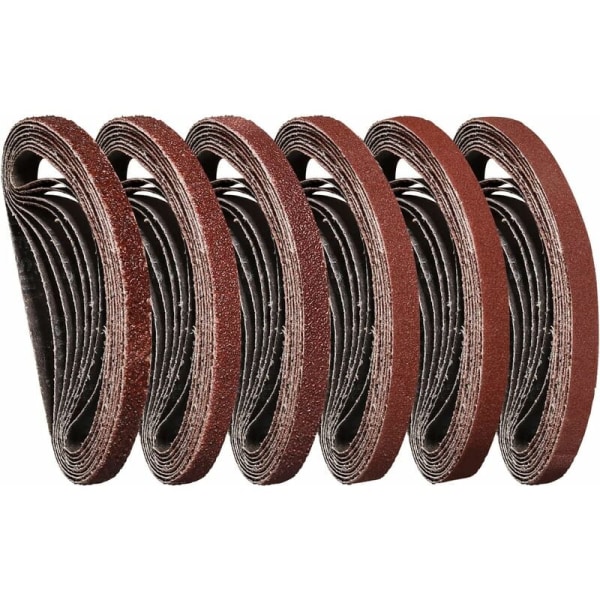 Slipband 10 x 330 mm (5 x korn 40/60/80/120/180/240 vardera) för bandslipmaskiner (30 st)