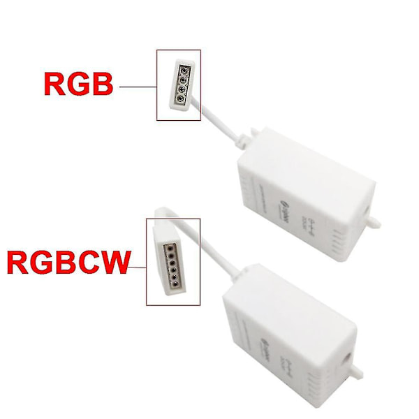 Tuya Zigbee Smart LED-kontroller RGBCW för ljusremsa 5V-24V Kompatibel med Zha Zigbee2mqtt Tasmota Ho (Vit)