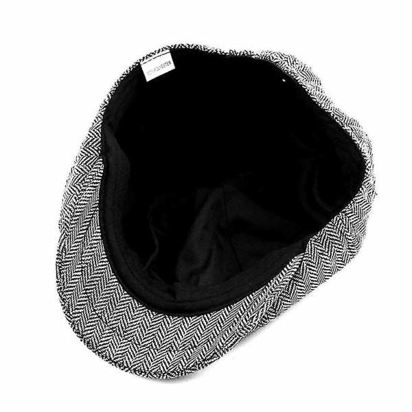 Herre Rutete Sildebein Caps Beret Flat Cap