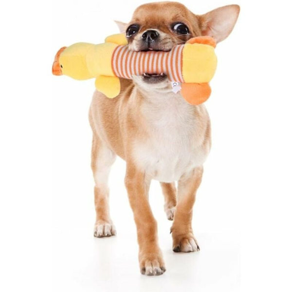 1 st hund leksak, hund pip leksak, husdjur valp tugg djur leksak (gul anka)