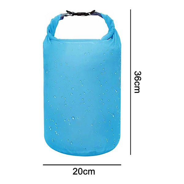 Vattentät flytande torrsäck 10l/20l/40l, rulltoppssäck håller utrustningen torr för kajakpaddling, forsränning, båtliv, simning, camping, vandring, strand, fiske（10L）