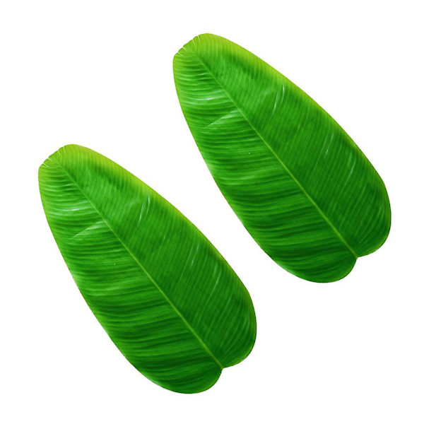 2 kpl Havaijin lämmönkestävät paikka-alustat banaaninlehti liukumattomat vedenpitävät ruokapöydän alustat kotiin keittiöön ravintolaan (vihreä)（vihreä）