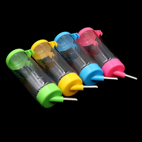 2 stk 400 ml automatisk hamsterflaske, vannflaske i plast til dverghamster, vanntett