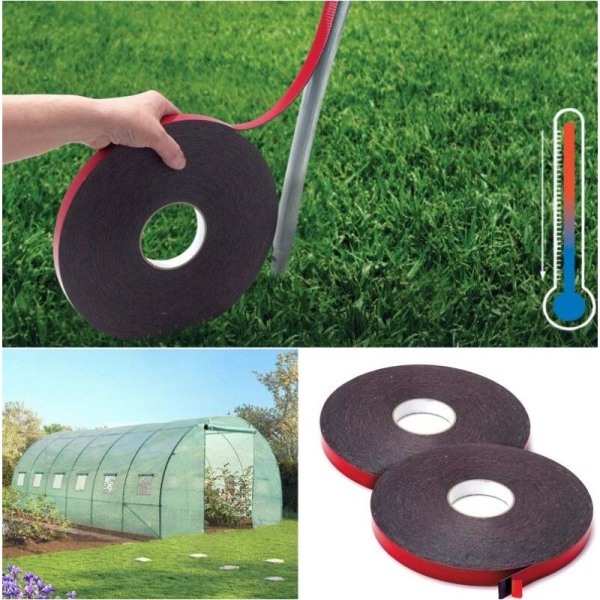 Anti-Heat thermal skumtejp för trädgårdsväxthusdäck - 5mm x 30m