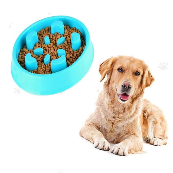 Hållbar hundskål med långsam utfodring, halkfri design interaktiv uppsvälld