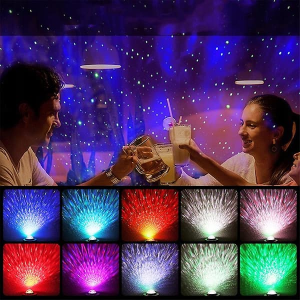Nattlampa Multifunktionell Projektor (Vit)
