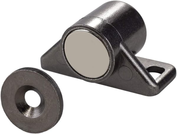 Magnetiska skåpdörrlås med neodymlås - Svart 4-pack Silver 4st