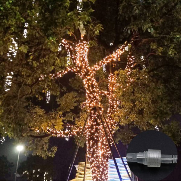 10 meter 100 LED-lampor Fairy Tale Fiesta Utomhus Bröllop Trädgård Inomhuslampor Varmvitt Plug in med svansinsats