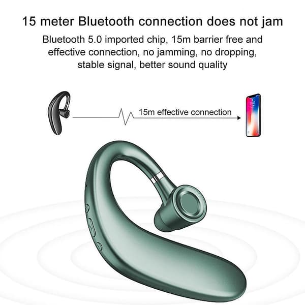 Bluetooth-headset V5.0 35 timmars samtalstid Kompatibel med iPhone