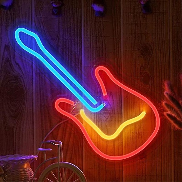 3d neon gitarrljus led ljusskylt Dekor ljus konst neonskylt för heminredning Bar Rock Bar Pub Hotell Strand RecreationalGuitar