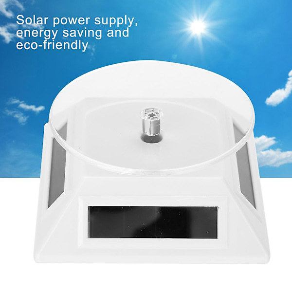Solar Showcase 360 Graders Dreibar Roterende Smykkearrangør Display Stativ (Hvit)