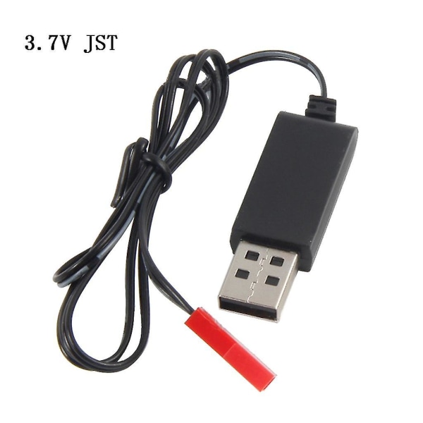 3,7v 500ma för Lipo Litiumbatteri USB -kabelladdare Röd Hona Huvud Jst PlugF4