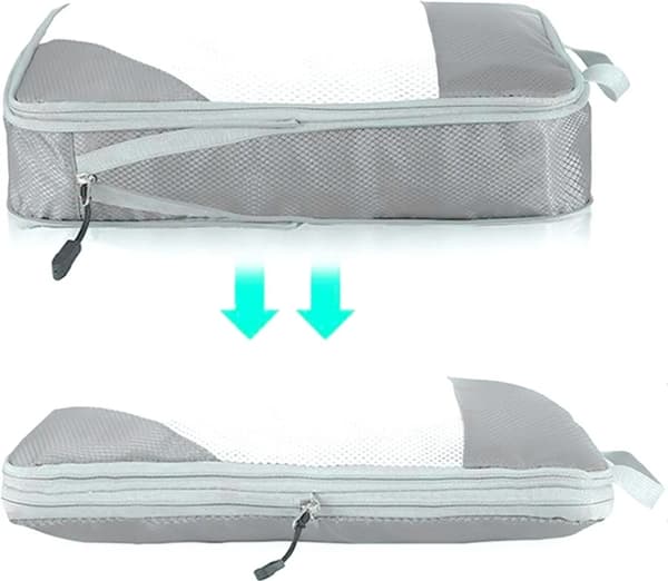 3-delars svart bagageorganiseringsset, resväskor för kläder, skor, kosmetika