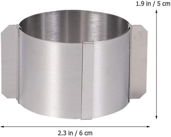 2 st justerbara efterrättsringar 6-10 cm minikakring Ing-ringar S-tårta