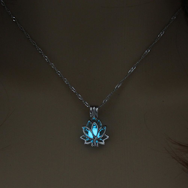 Lotusblomma Ljus Halsband Present till Kvinnor