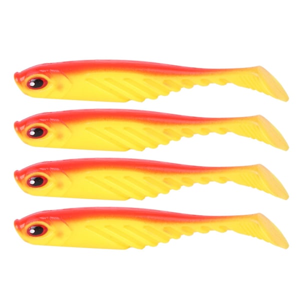 4PCS AR48 75mm/3.2g Fiske Myk T Hale Bait Kunstig Livaktig Simulering Lokke Tilbehør