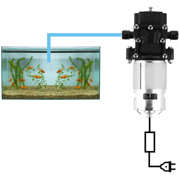 Högtrycks Mini Bärbar Vattenpump Elektrisk Mikro Membranpump 8L
