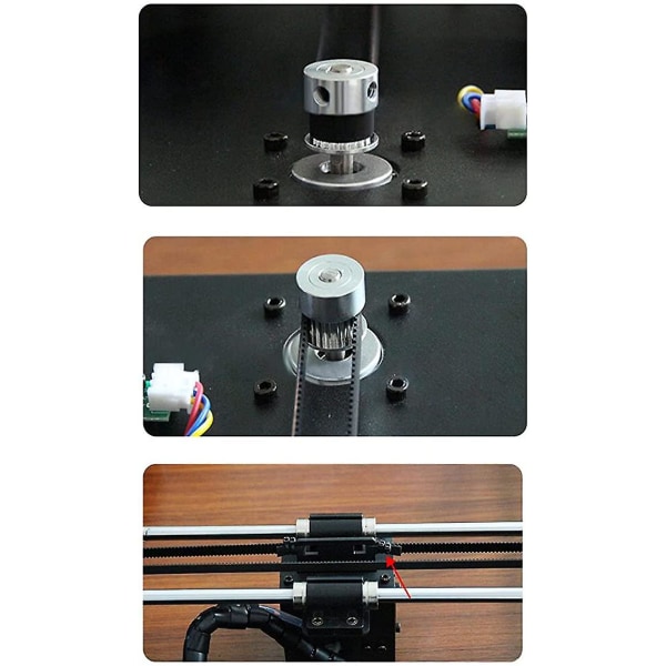 Bore Timing Pulley Aluminium Synkronhjul För Bälte, Kompatibel Med 3d-skrivare (50st, Silver)