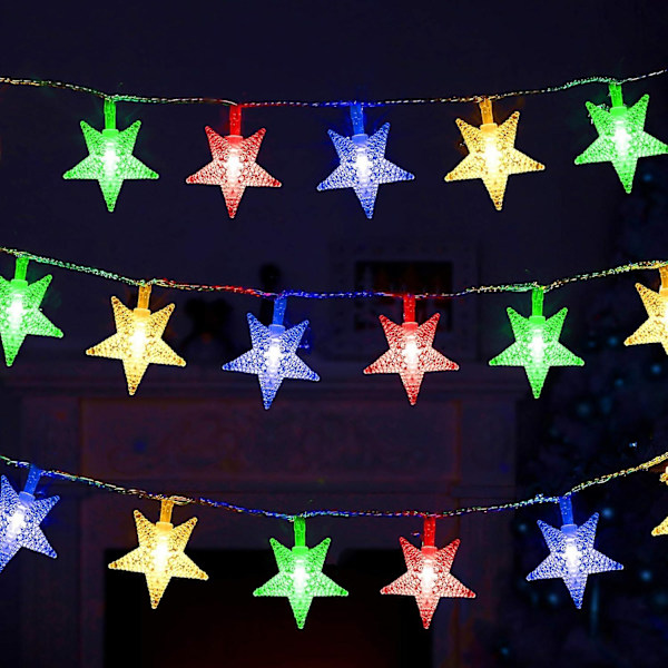 100 LED 49 FT Star String Lights, Plug In Fairy String Lights Vattentät, Utökningsbar användning inomhus, utomhus, bröllopsfest, julgran, nyår,