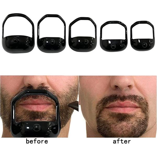 5 storlekar Herr Goatee Grooming Tool Set Vit