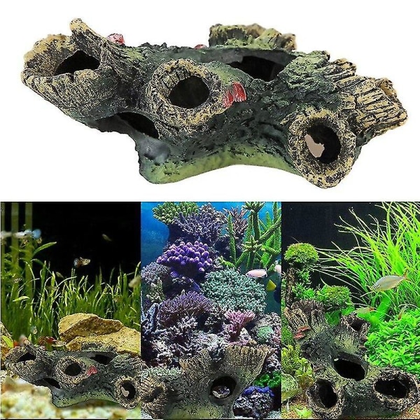 Trehull Gjemmested Hule Akvarium Reptil Habitat Landskapshuling