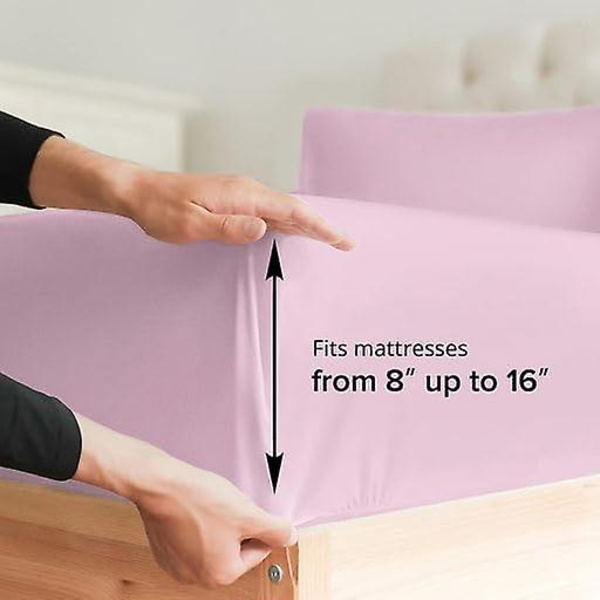 California King Size lakanset - Andningsbart & kylande - Hotell lyx sängkläder - Extra mjukt - Djupa fickor - Lätt passform - 4-delat set - Rynkfri -
